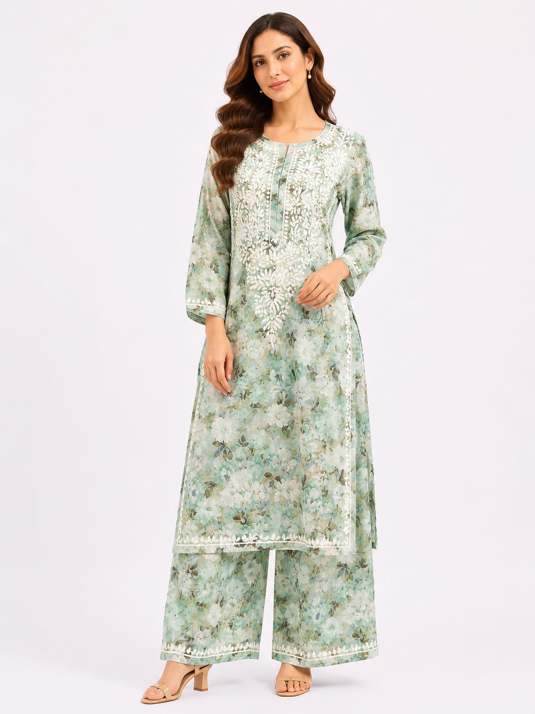 Rayon printed palazzo set
