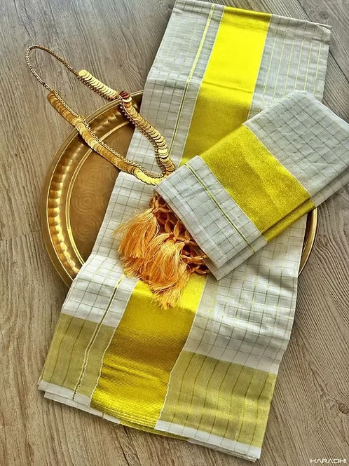 Block Kasavu Cotton Set Mundu