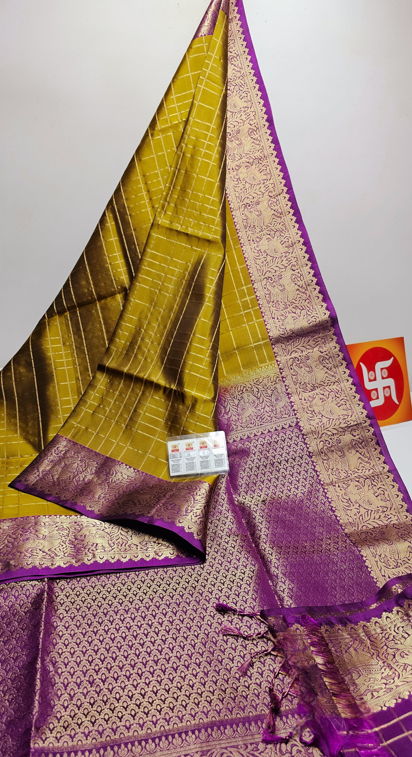 Sirumugai Pure Handloom Kanchi Soft Silk Sarees-vairusi checks-Mutiple colour