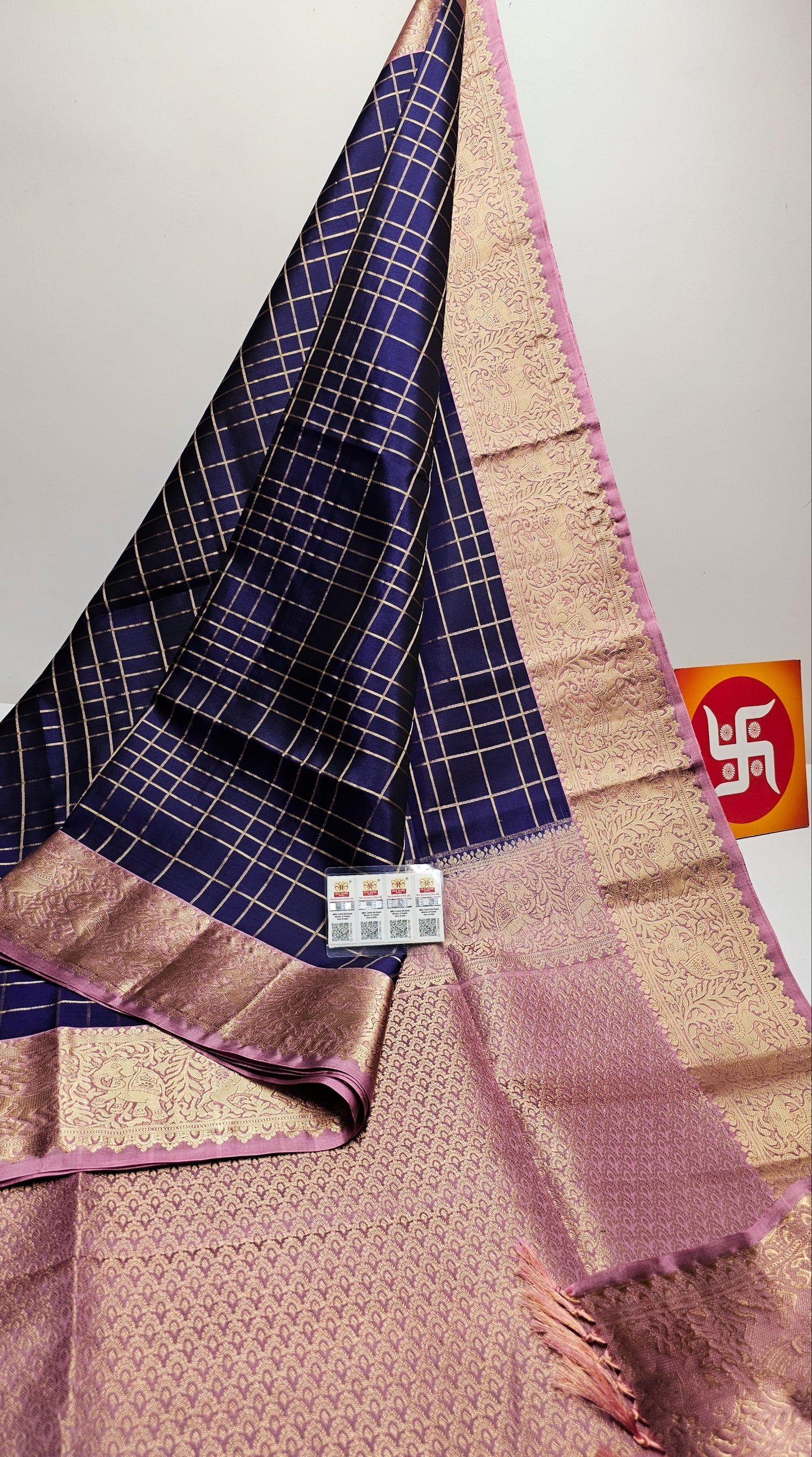 Sirumugai Pure Handloom Kanchi Soft Silk Sarees-vairusi checks-Mutiple colour