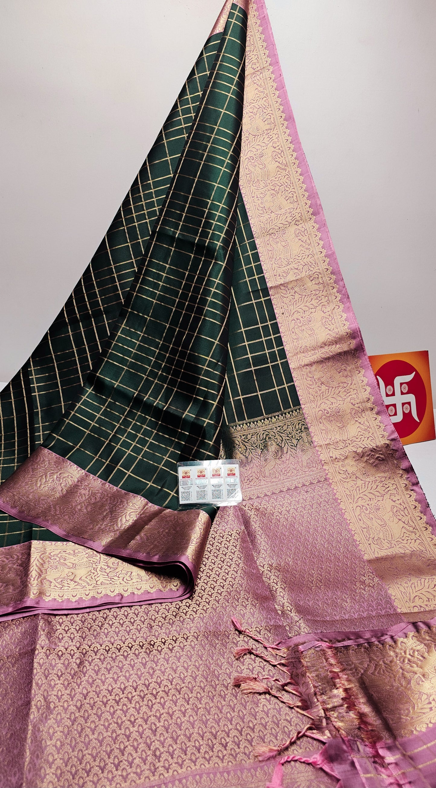 Sirumugai Pure Handloom Kanchi Soft Silk Sarees-vairusi checks-Mutiple colour