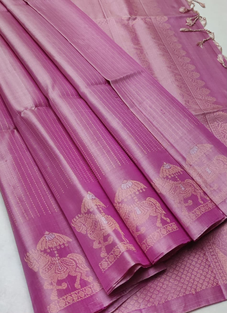 Sirumugai Pure Handloom Kanchi Soft Silk Sarees-Double side hand korai- Mutiple collection