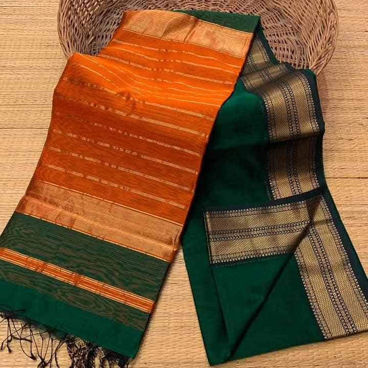 Sirumugai Pure Handloom Kanchi Soft Silk Sarees, Maheswari - Mutiple collections