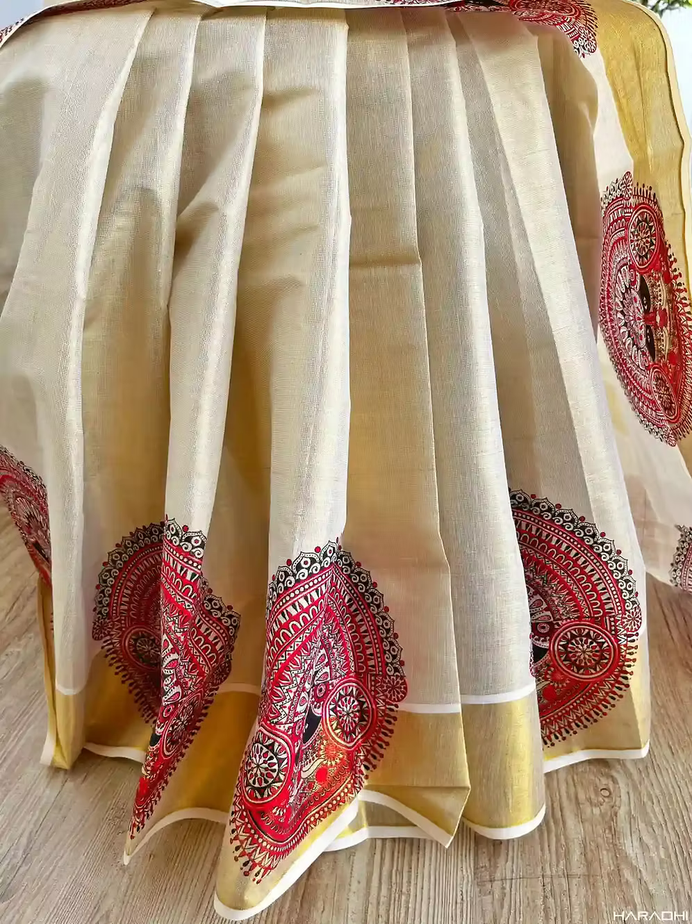 Theyyam Designer Tissue Kerala Saree