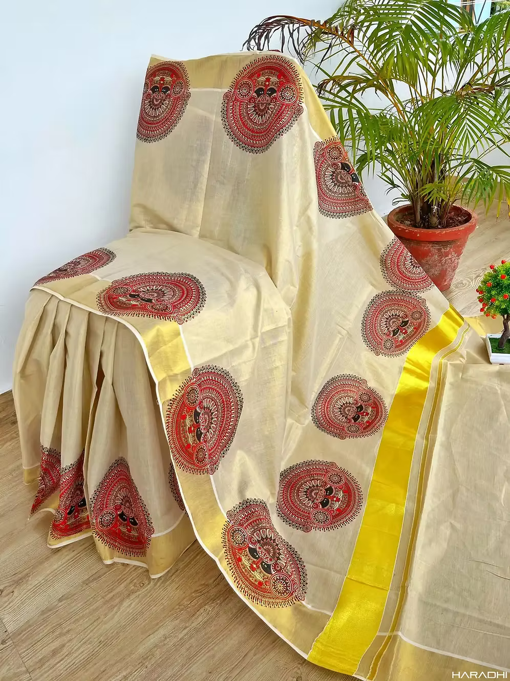 Theyyam Designer Tissue Kerala Saree
