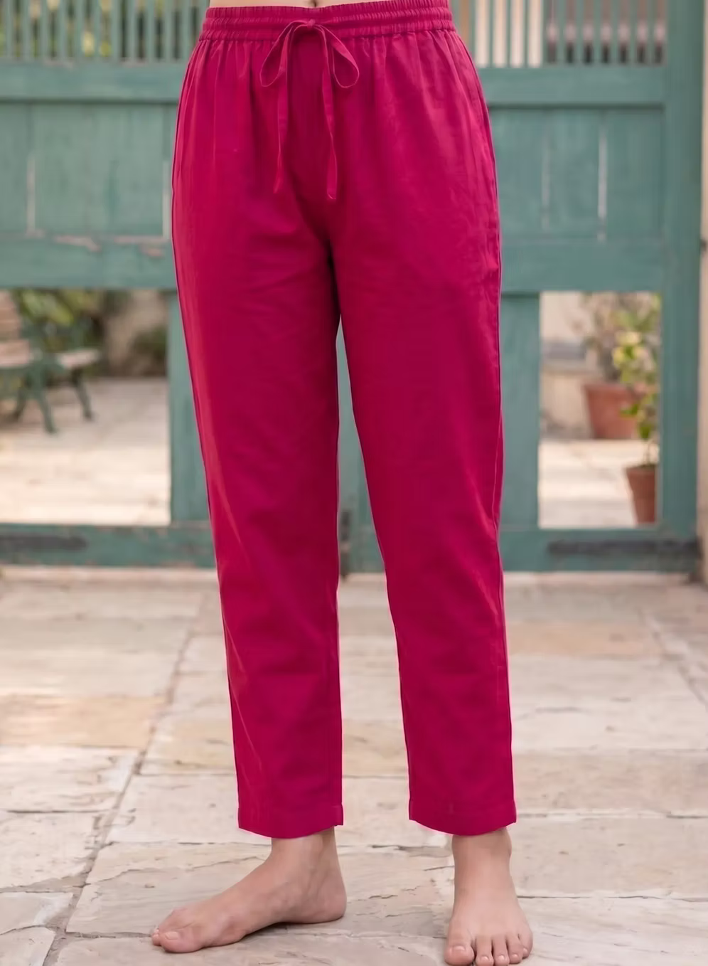 Hibiscus Pink Cotton Kurta Set