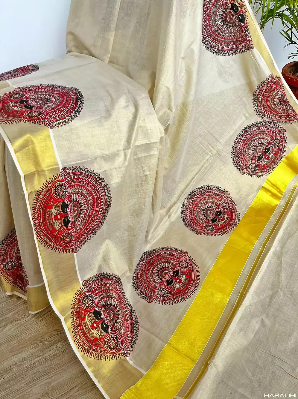 Theyyam Designer Tissue Kerala Saree