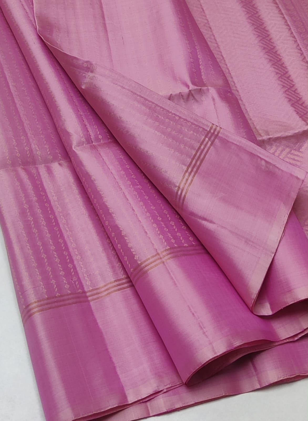 Sirumugai Pure Handloom Kanchi Soft Silk Sarees-Vairusi strip's Weaving with blouse-Multiple collection