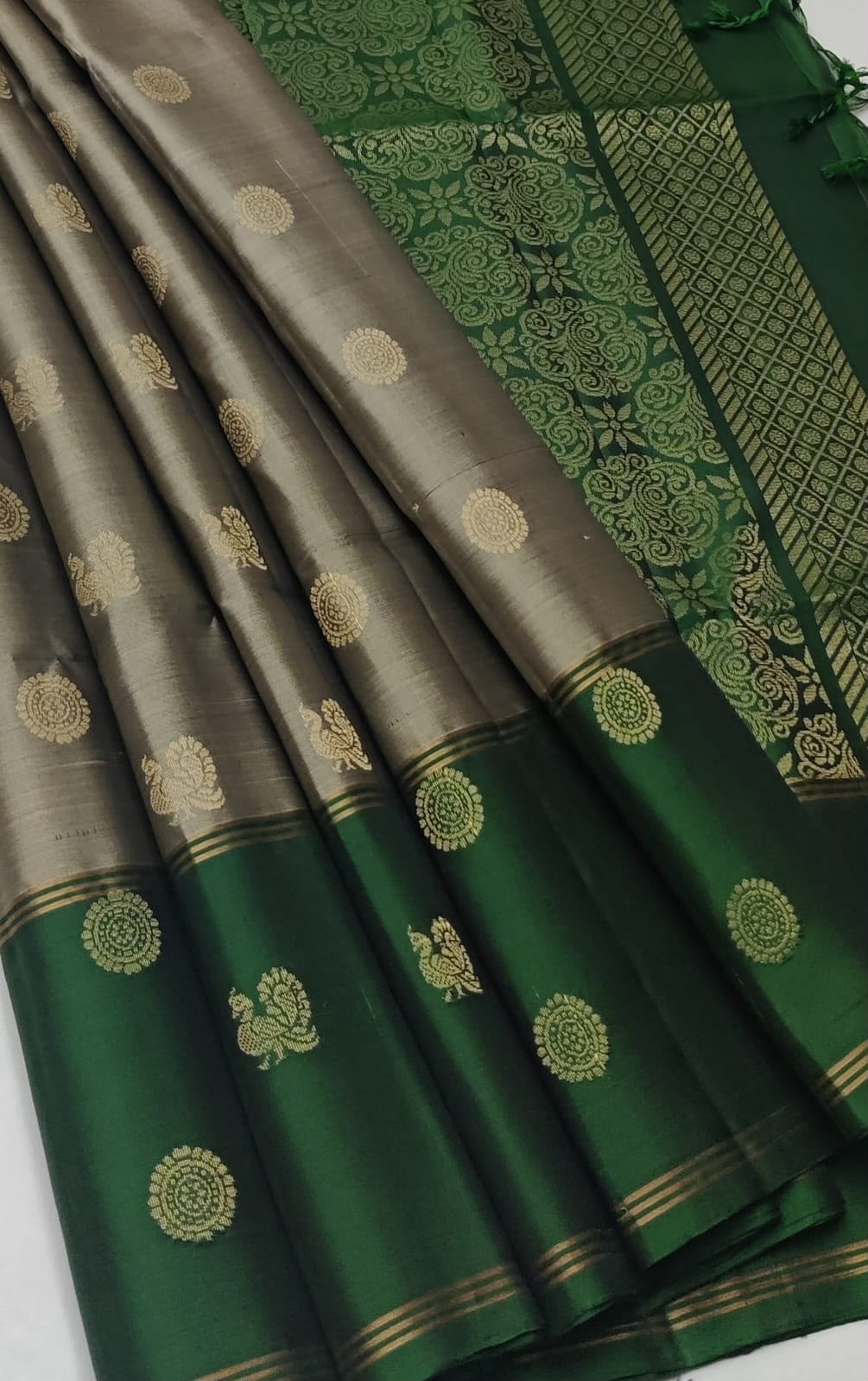 Sirumugai Pure Handloom Kanchi Soft Silk Sarees- with blouse